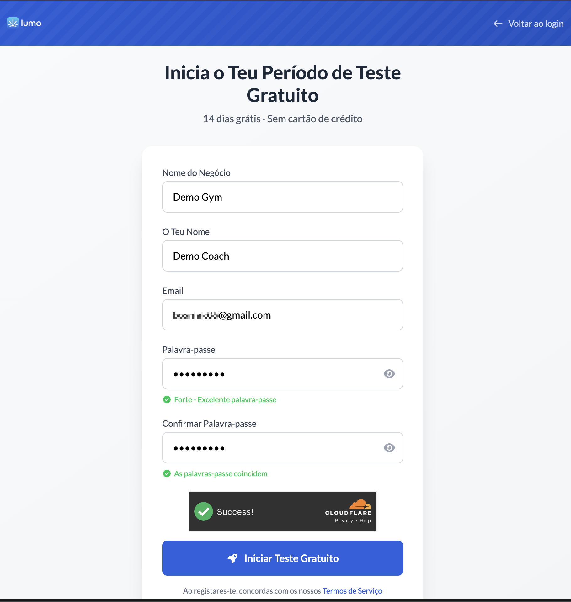Formul&aacute;rio de Registo